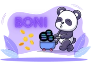 Cartoon panda with 