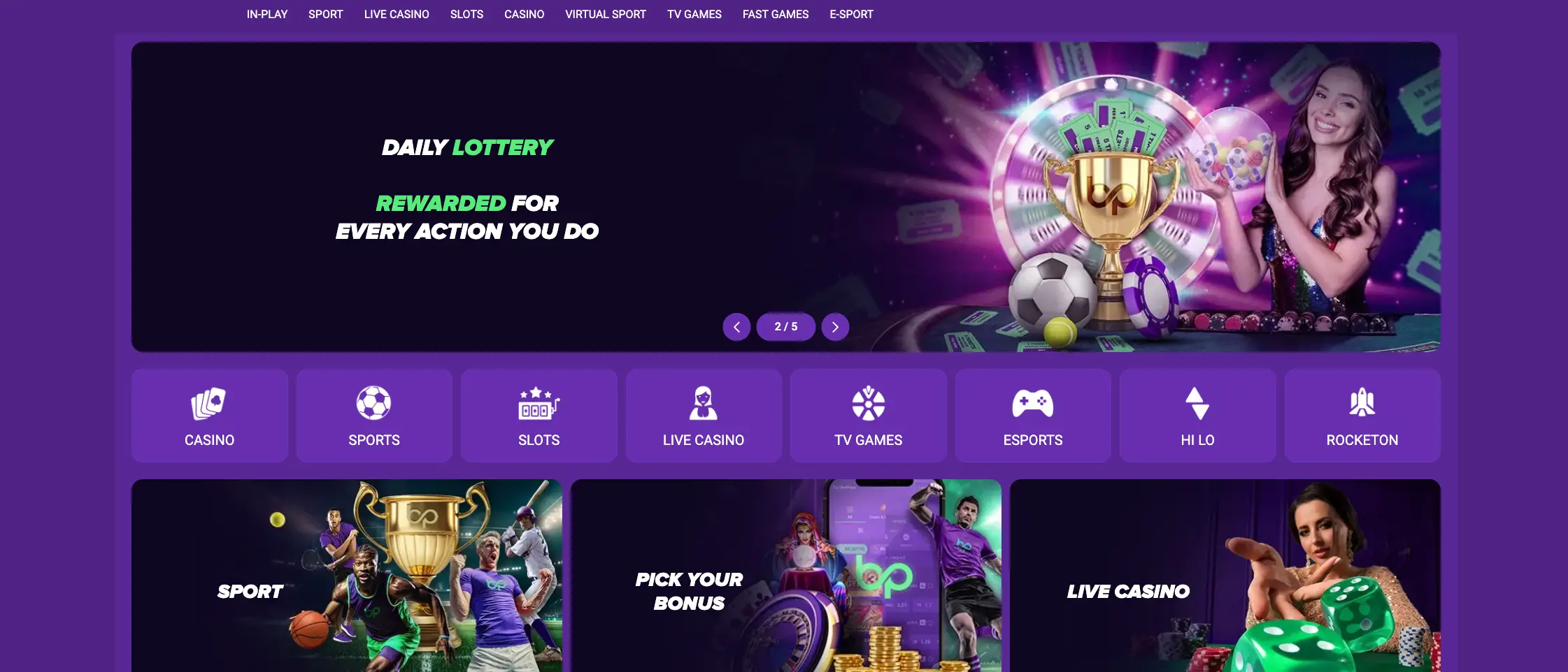 Betplays casino homepage