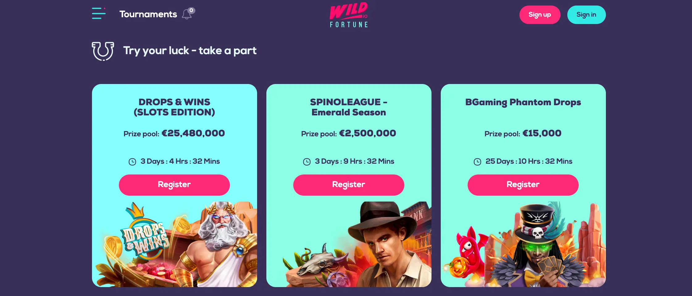 Wildfortuneio tournaments