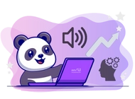 Panda with computer