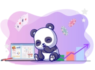 Panda with coins and cards rtp