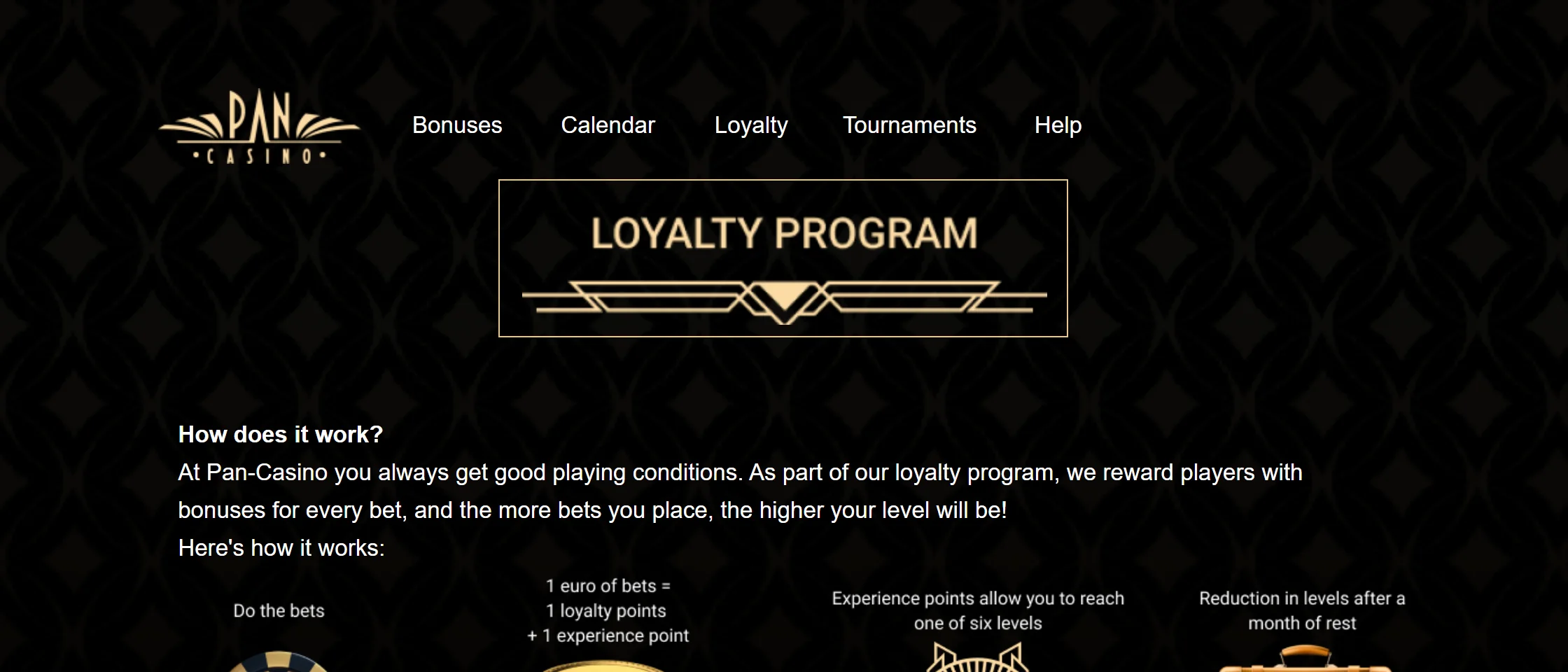 Pan casino loyality program