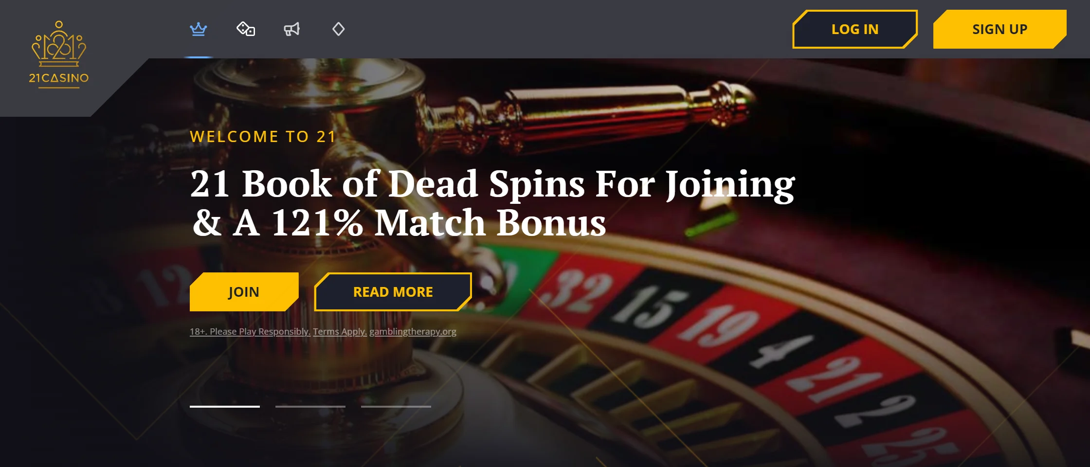 21Casino Homepage