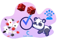 A cute panda representing online casino games and support services