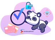 Panda mascot representing secure and safe online gambling