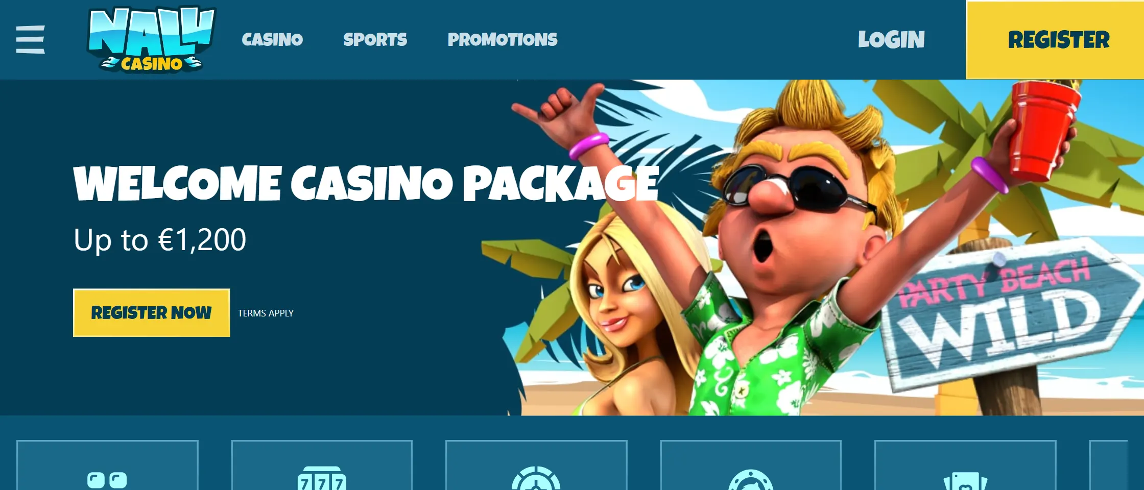 Nalu casino homepage