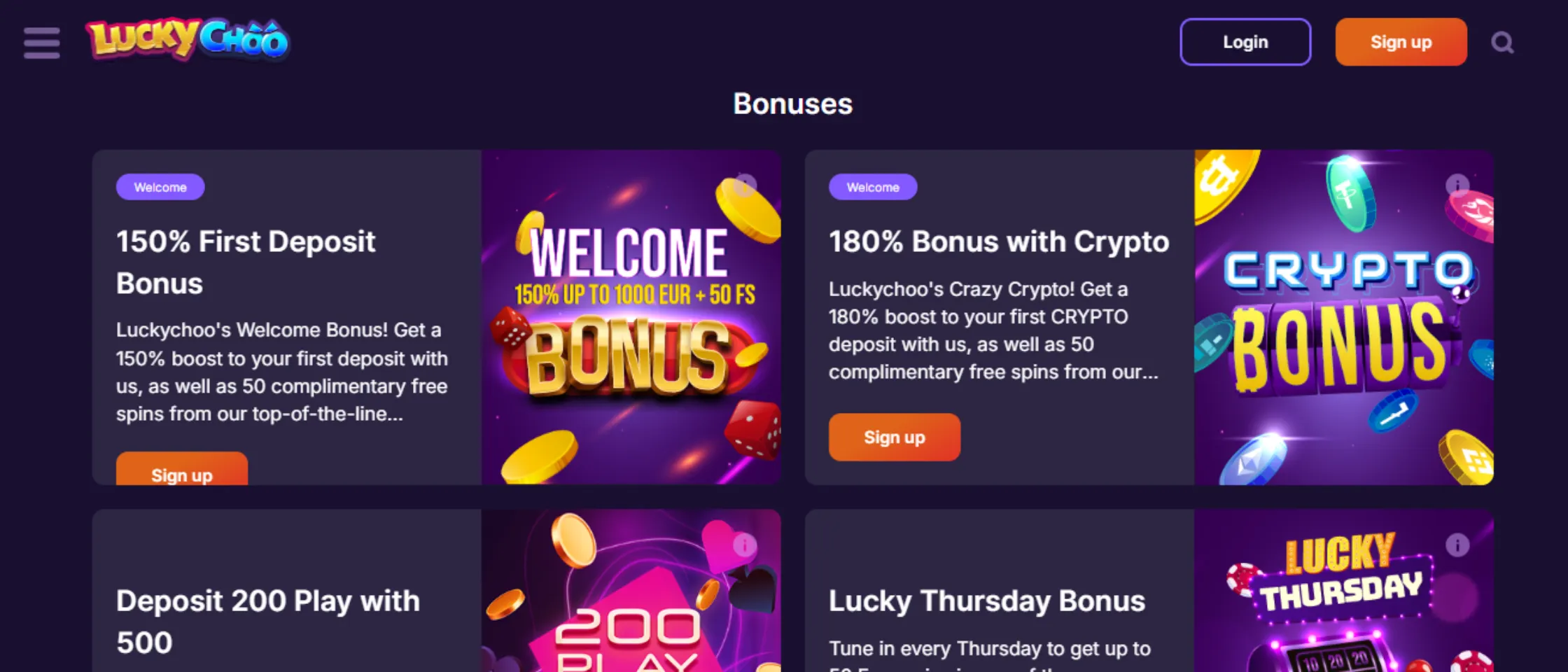 luckychoo.com bonus