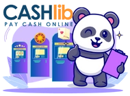 A cute panda holding a clipboard and giving a thumbs up, standing in front of three slot machines with playing cards and a roulette wheel. The text 