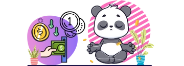 A panda wearing headphones, ready to play casino games