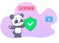 A cute panda representing licensed and secure online casinos.