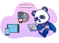 A cute panda representing mobile gaming and online gaming