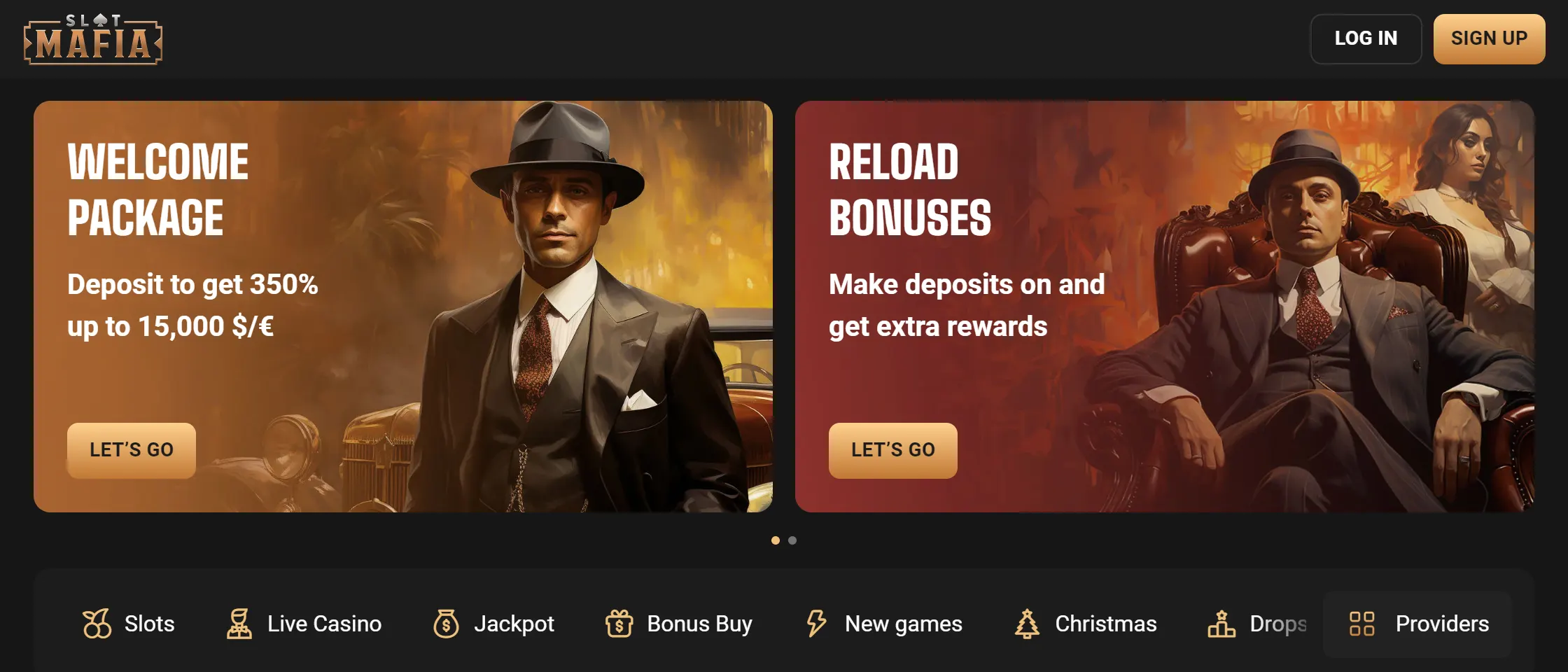 Slot Mafia homepage