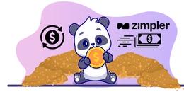 A happy panda representing fast and easy transactions