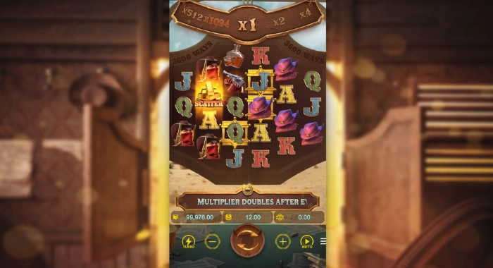 A slot game screen with a SCATTER symbol, 