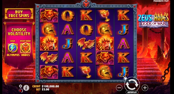 Zeus vs Hades Gods of War Slot Gameplay