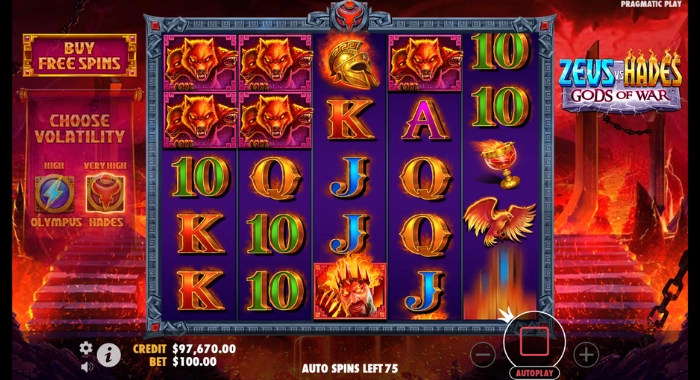 Zeus vs Hades Gods of War Slot Symbols